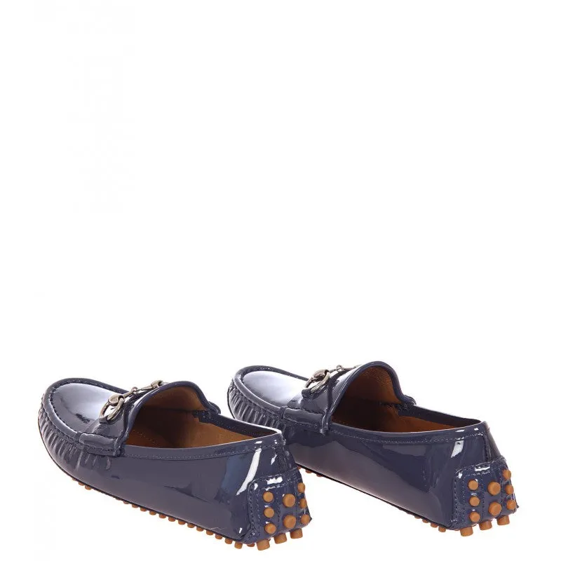 Gucci Blue patent leather driver shoes Brunello Cucinelli Suede Loafers