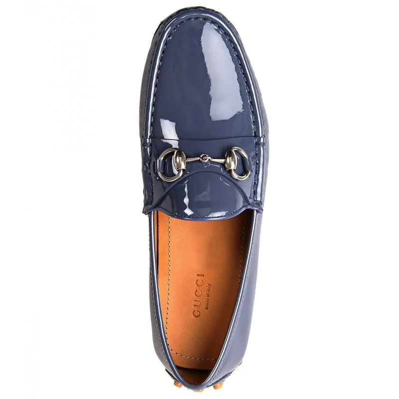 Gucci Blue patent leather driver shoes Blackstock And Weber Loafers