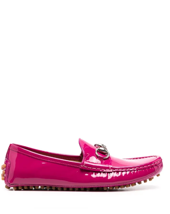 Aldo Shoes Loafers Gucci glossy-finish horsebit loafers