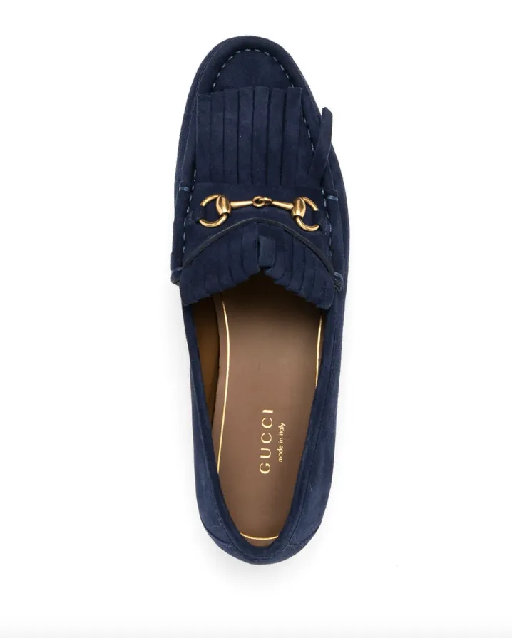 Gucci Horsebit fringe-detail loafers Louis Vuitton Denim Loafers