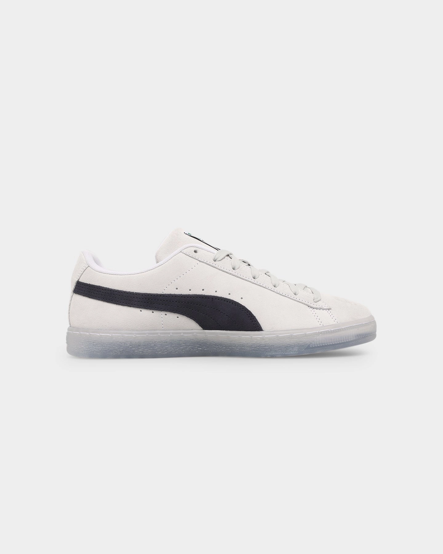Asics Shoes For Sever's Disease Puma Suede Translucent Shoes Puma White-Puma Black-Translucent