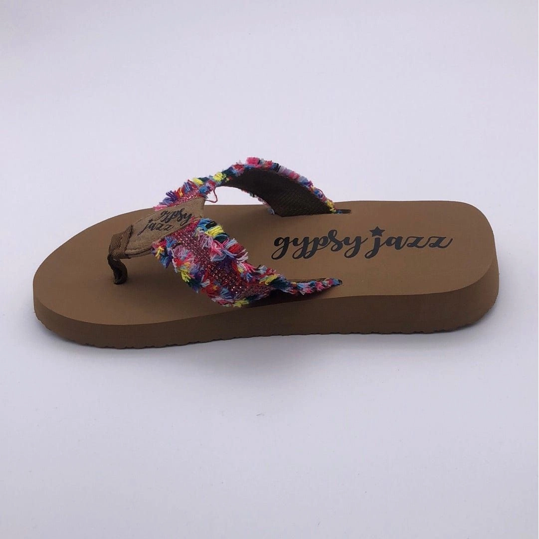 Gypsy jazz cha ching flip flops-pink multi Flip Flops Formal