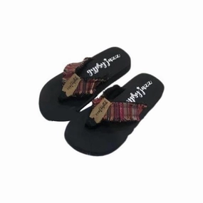 Gypsy jazz red multi sandals Flip Flop Fly