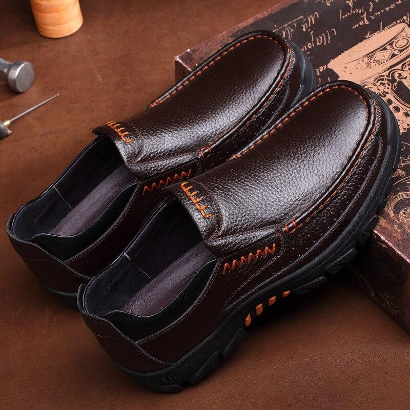 Handmade Men's Leather Loafers Moccasins Dress With Loafers