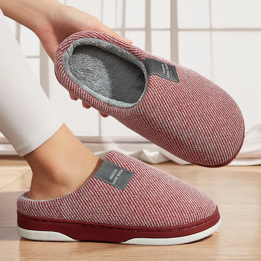 Alo Yoga Slippers Fashion Plush Slippers for Ladies with Cotton Twill Stripes Line