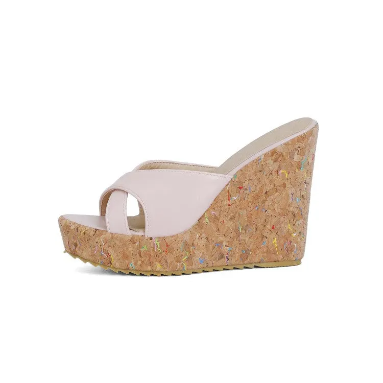 China Slippers Women's Platform Wedges Slipper Sandals