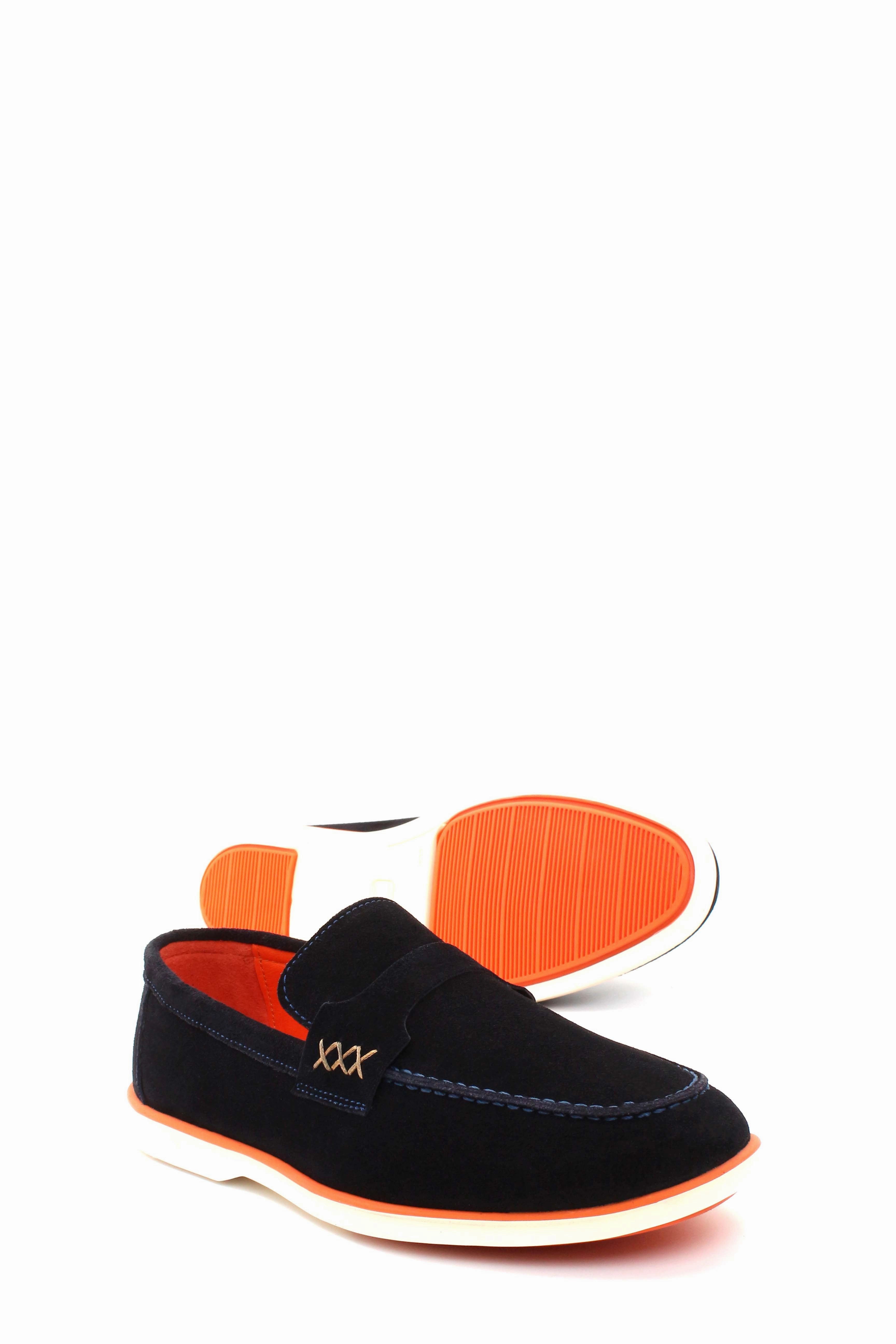 Challenger Og Casual FST Genuine Leather Men's Casual Shoes 819MA050LP Navy Suede - Eboli