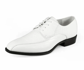 8053 5 Eye Casual Shoe Men Dress Shoes Harvey White