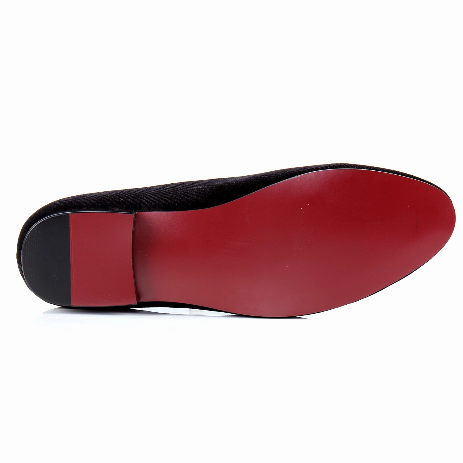 Harpelunde Men Velvet Slippers Buckle Strap Red Driving Loafers Jesus Slppers