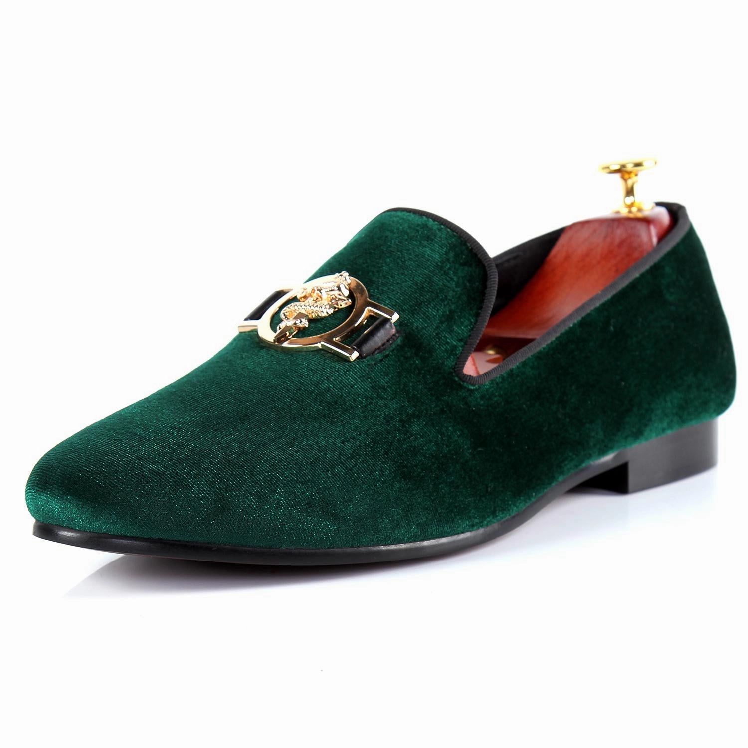 Harpelunde Men Velvet Slippers Buckle Strap Red Driving Loafers Good Orthopedic Slippers