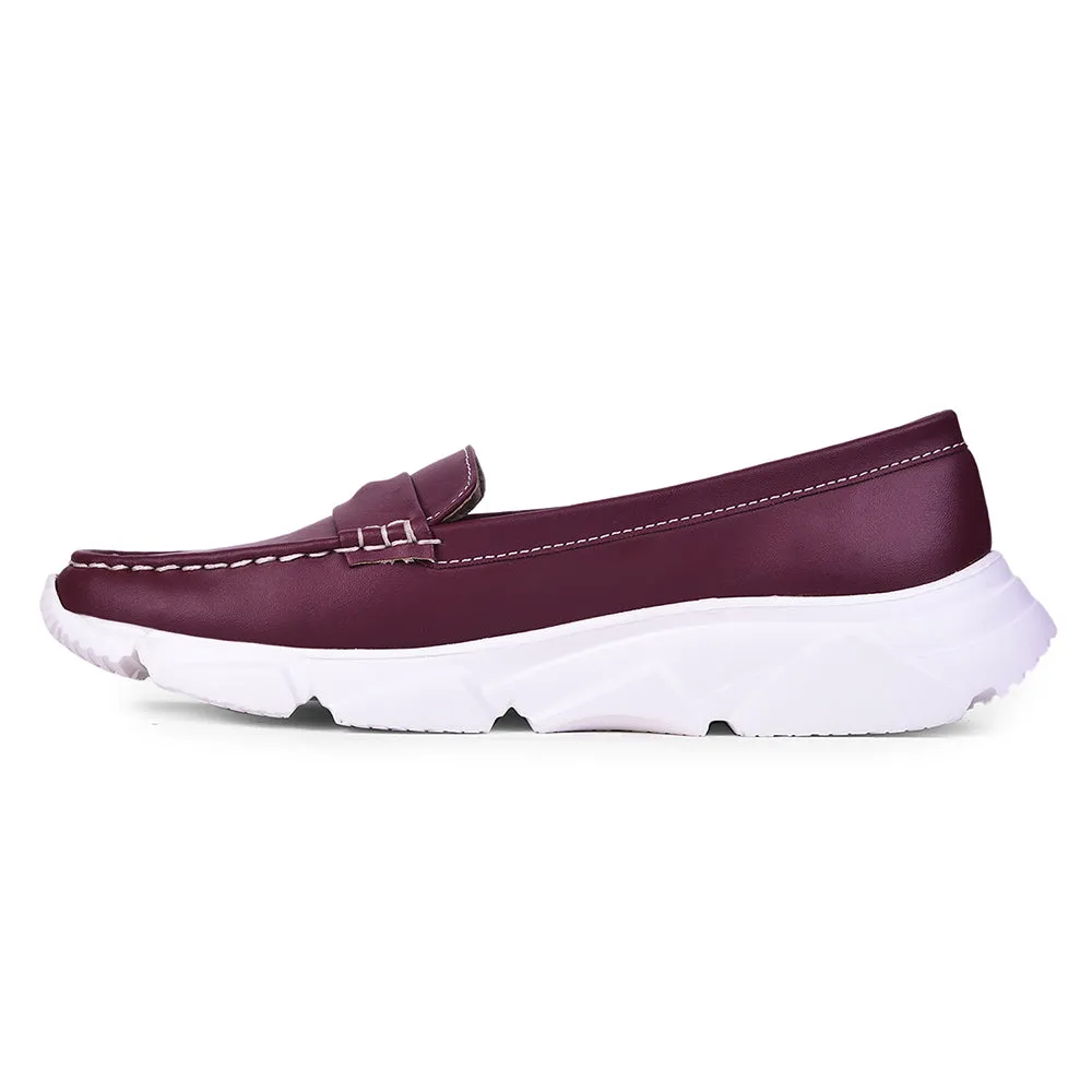 Healers Casual Maroon Loafers For Women C275-01 By Liberty Nice Loafers