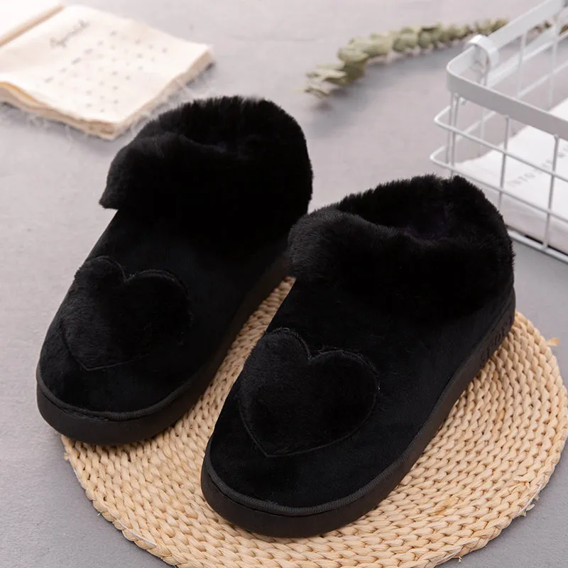 Slippers Indoor Outdoor Heart-Shaped Cotton Women Slippers