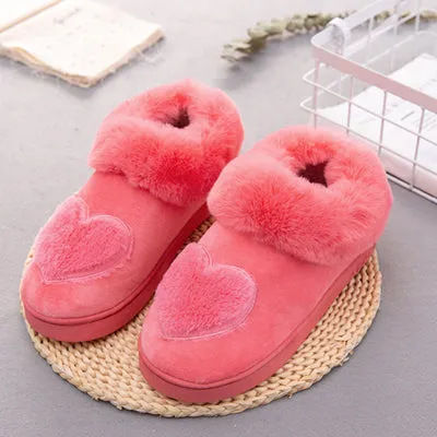 Slider Slippers Heart-Shaped Cotton Women Slippers