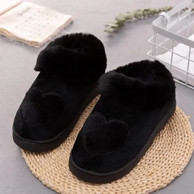 Heart-Shaped Cotton Women Slippers Pirahna Plant Slippers