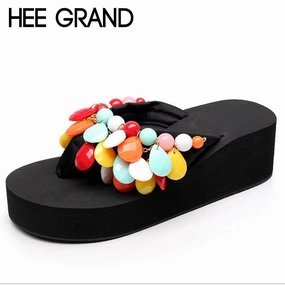 Kendra Scott Flip Flops HEE GRAND Woman String Bead Slippers Wedges Flip Flops Summer Colorful  Shoes Light Beach Slides Women's Girl's Footwear XWT728