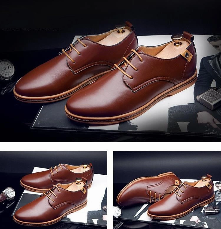 Jeweled Flats Shoes Hot Sale New Fashion Men Leather Shoes Spring/Autumn Men Casual Flat Patent Leather Oxford Men Shoes