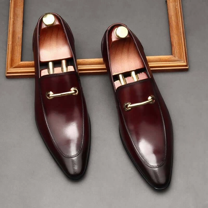 il Lusso Elegance - Italian Style Genuine Leather Loafers for Men Platform Penny Loafers
