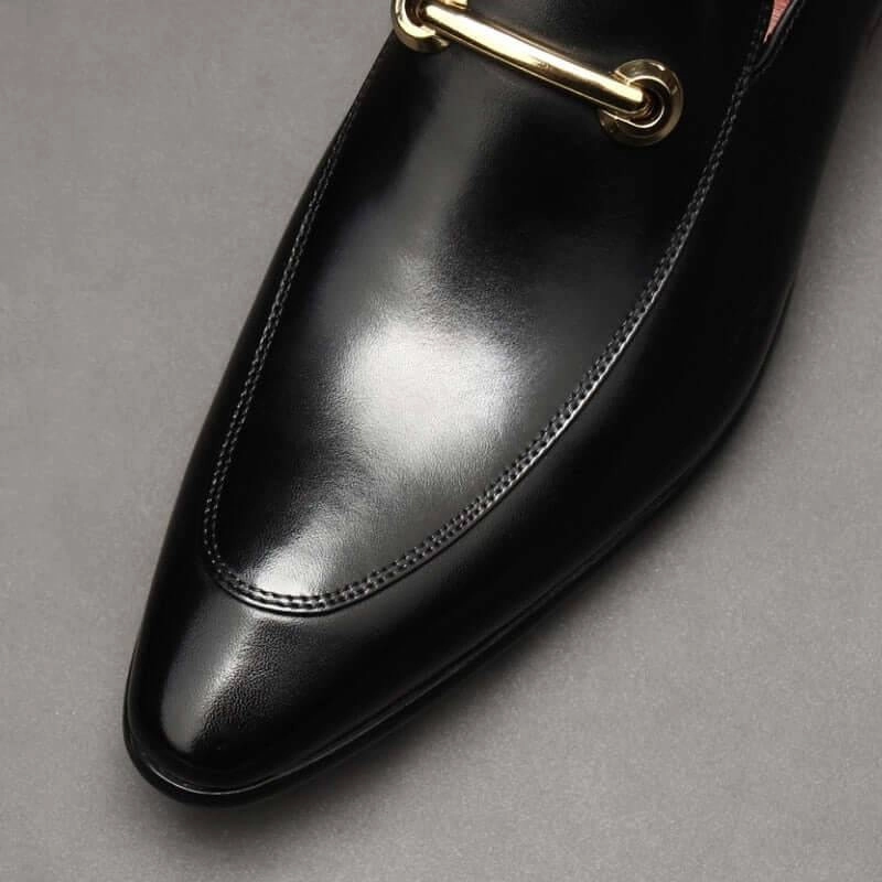 il Lusso Elegance - Italian Style Genuine Leather Loafers for Men Chocolate Brushed Leather Loafers