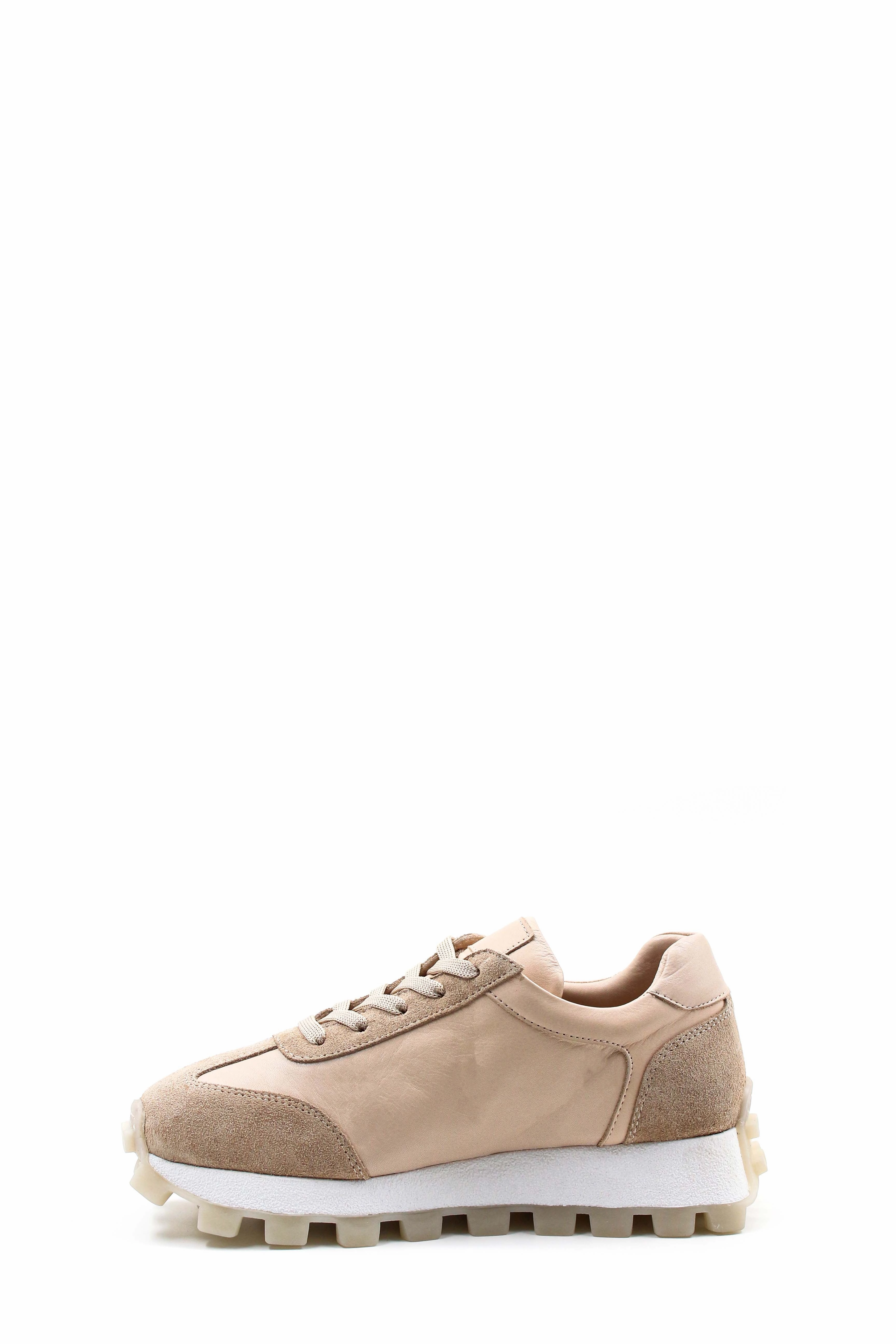 Grand Td Lifestyle Court Casual Shoes FST Genuine Leather Women's Casual Shoes 916ZA1644 Beige - Schio