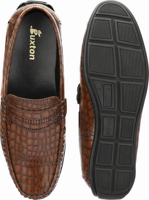 Leather Soled Knitted Slippers BUXTON Casual Partywear Loafers Shoes For Men's And Boys.