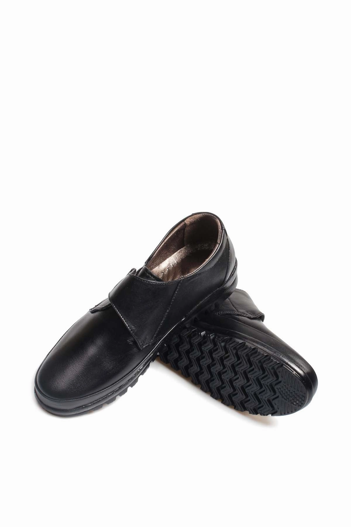 FST Genuine Leather Women's Casual Shoes 881ZA1029 Black - Basildon Business Casual Closed Toe Shoes