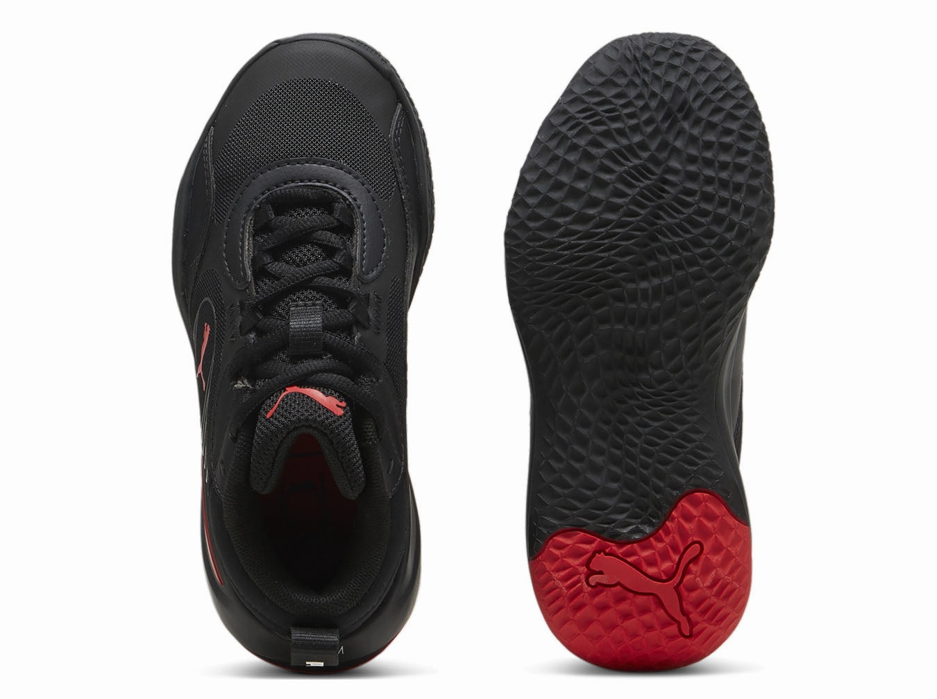 .PUMA PLAYMAKER PRO PS KIDS Basketball Shoes - BLACK/RED - (310371 04) - FAT - R1L10 Asics Gel Rocket Vb Shoes