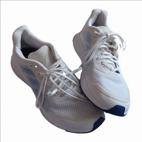 Adidas Adipower Weightlifting Ii Shoe Adidas Women's Duramo SL Running Shoes White Blue Cloth Athletic Shoes Size 11