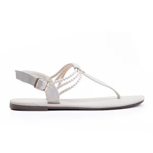 Stiletto Heel Sandals Plaka Rappel Flat Thong Sandals | Stone