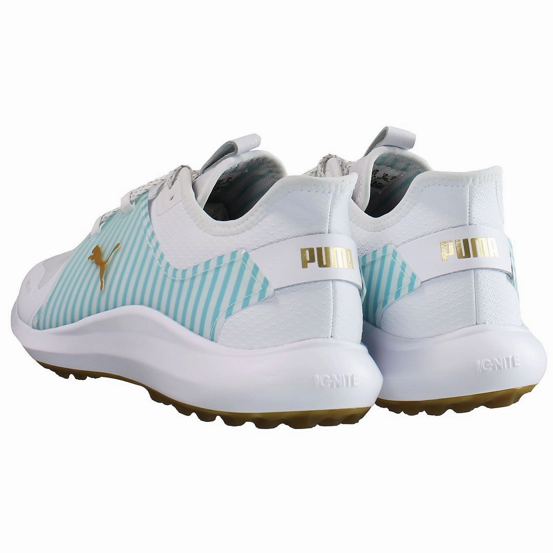 Slip On Shoes Puma Puma Ignite Fasten8 Seersucker Mens White Golf Shoes