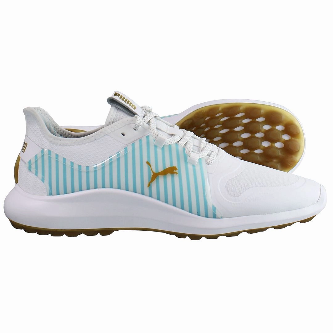 Soccer Shoes Pumas Puma Ignite Fasten8 Seersucker Mens White Golf Shoes