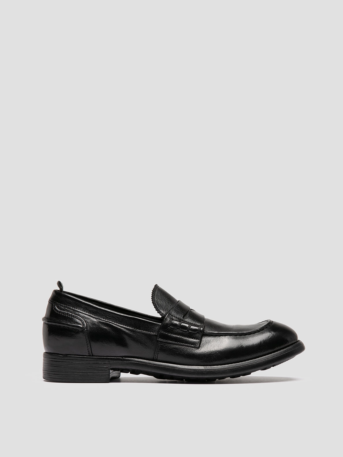 Loafers Driving Shoes CHRONICLE 056 - Black Leather Penny Loafers