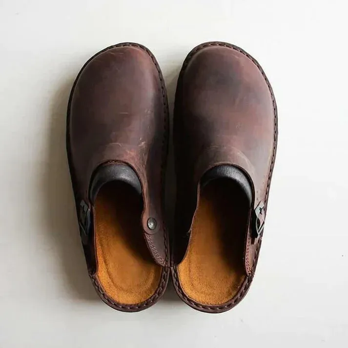 Warm House Slippers JACK ORTHOPEDIC LEATHER SLIPPERS