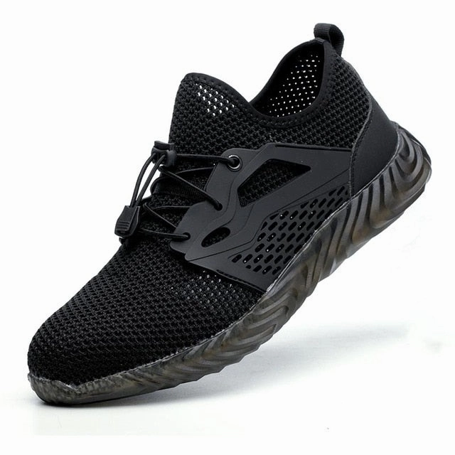 Best Insoles Flat Shoes JACKSHIBO  Work Safety Shoes For Men Summer Breathable Boots Working Steel Toe Anti-Smashing Construction Safety Work Sneakers