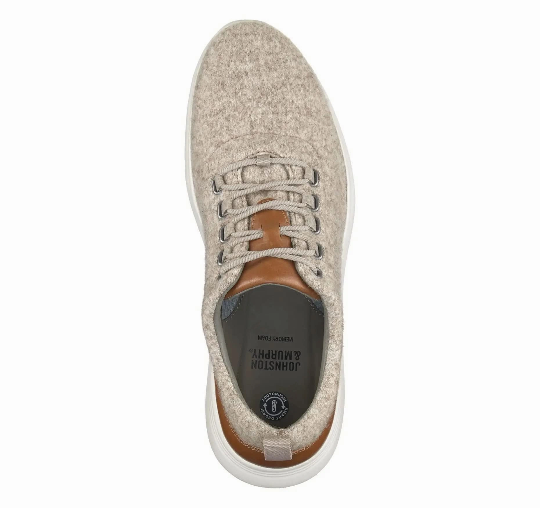 Johnston & Murphy Men's Amherst Wool U-Throat Taupe Size 9 Casual Shoes Air Max 90 Second Season Casual Shoes