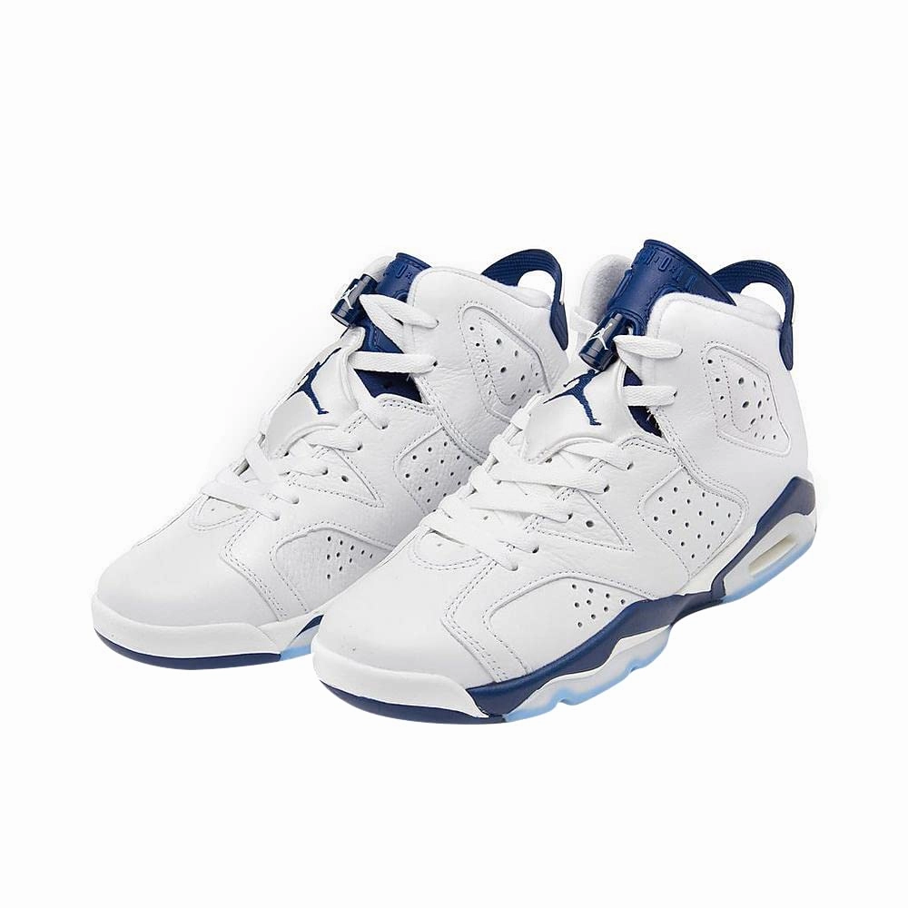 Jordan Air Jordan 6 Retro (Big Kid) White/Midnight Navy 6.5 Big Kid M Adidas Shoes 350 Boost