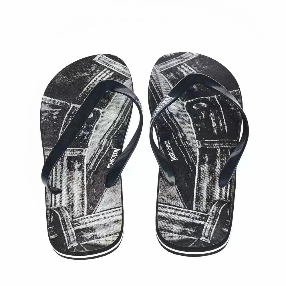 Best Sandals For Walking Just Cavalli Black PVC Men Sandal