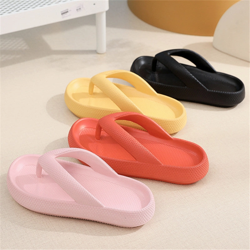 Custom Molded Flip Flops Clip Toe Shoes Eva Non-Slip Slippers Soft Sole Flip Flops Women Thick Bottom Bathroom Slides Summer