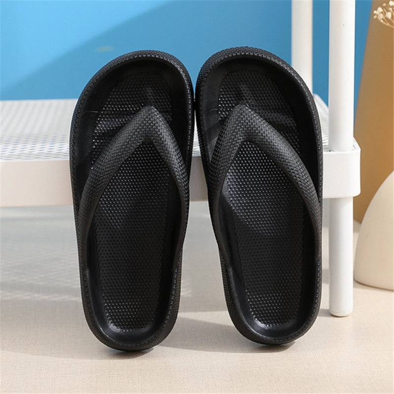 Clip Toe Shoes Eva Non-Slip Slippers Soft Sole Flip Flops Women Thick Bottom Bathroom Slides Summer Quilted Flip Flops