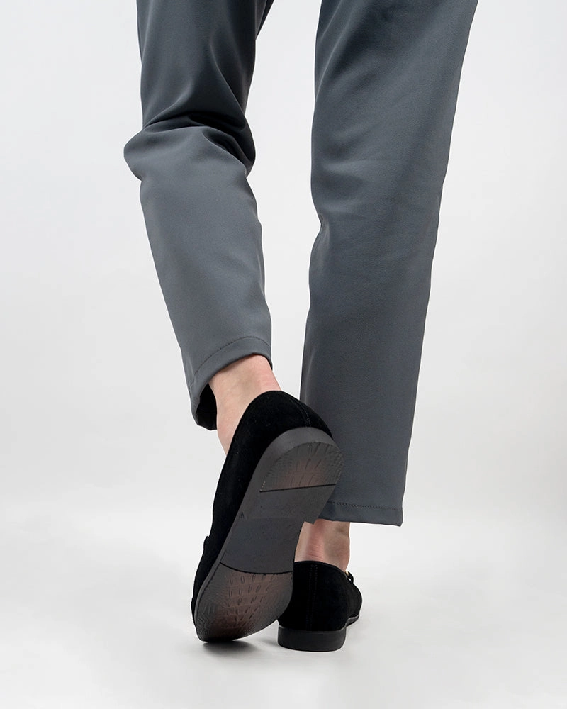 Loafers With Bottoms Men's Casual Suede Slip On Flats Boat Loafers