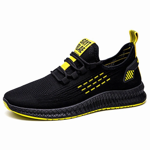 Fashion Sneakers Men Vulcanized Shoes Air Mesh Mens Trainers Lightweight Casual Shoes Men Black Footware Tenis Masculino Slip On Casual Dress Shoes