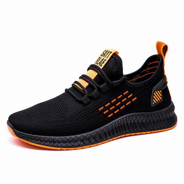 Fashion Sneakers Men Vulcanized Shoes Air Mesh Mens Trainers Lightweight Casual Shoes Men Black Footware Tenis Masculino Running Shoes Casual