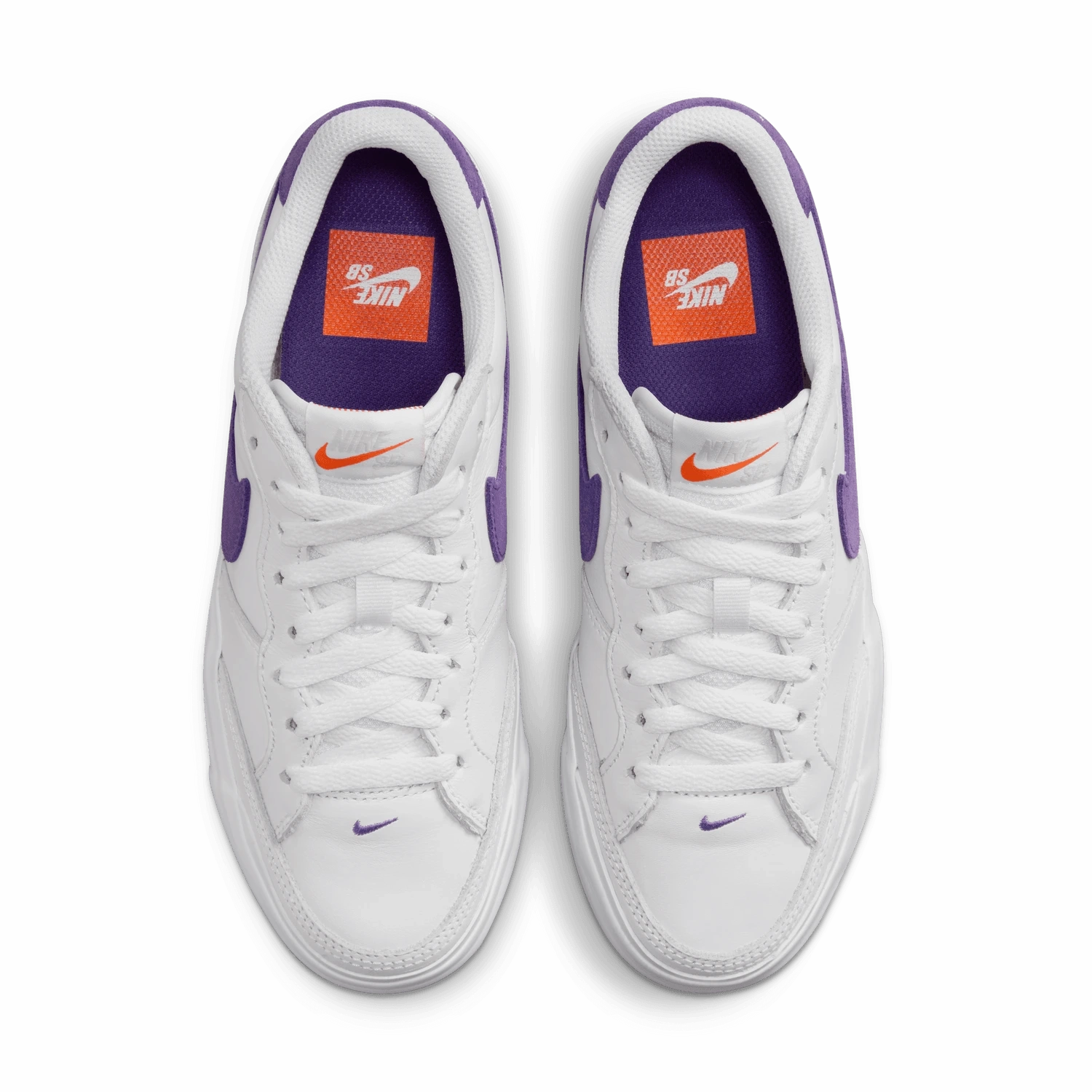 Asic Neutral Running Shoes Nike SB Pogo Plus Premium Shoes - White / Court Purple - Gum Light Brown