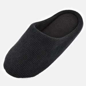 Knixmax Women's Slippers Memory Foam Black Winter Slippers for Indoor Travel Hotel Slide Shoes