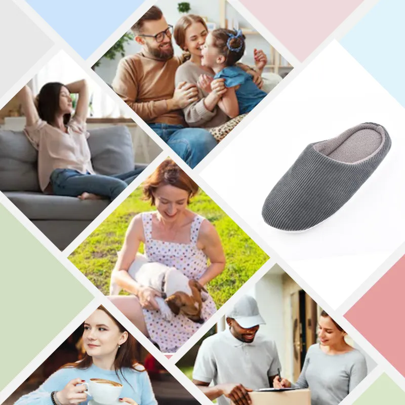 Altrd State Slippers Knixmax Women's Slippers Memory Foam Grey Winter Slippers for Indoor Travel Hotel