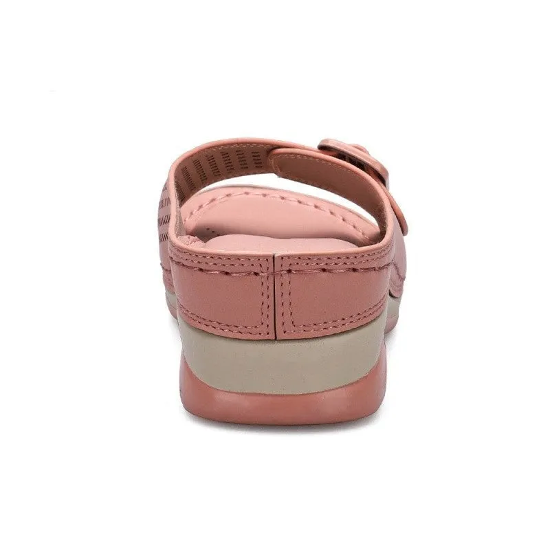 Large Size Slippers Female One-word with Fish Mouth Sandals and Slippers Slope Heel Platform Slope Heel Casual Shoes Slippers Leopard Print