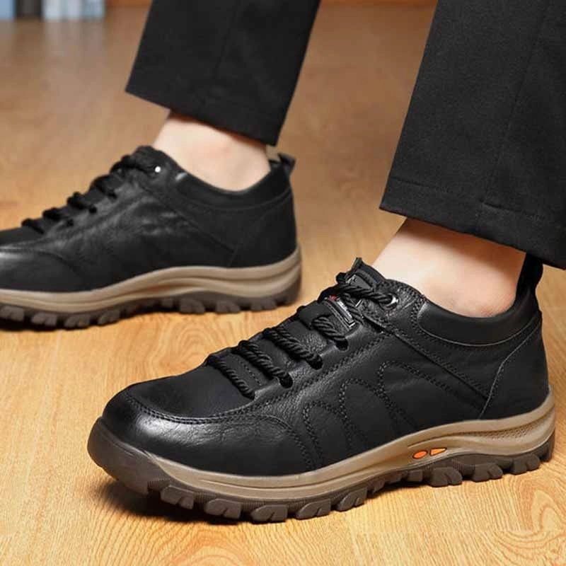 Leather Casual Men Shoes Wide Fitting Casual Shoes