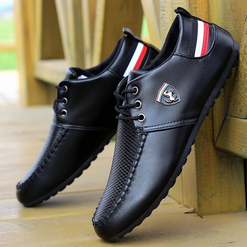 Fall 2024 Casual Shoe Trends Leather Casual Men Shoes