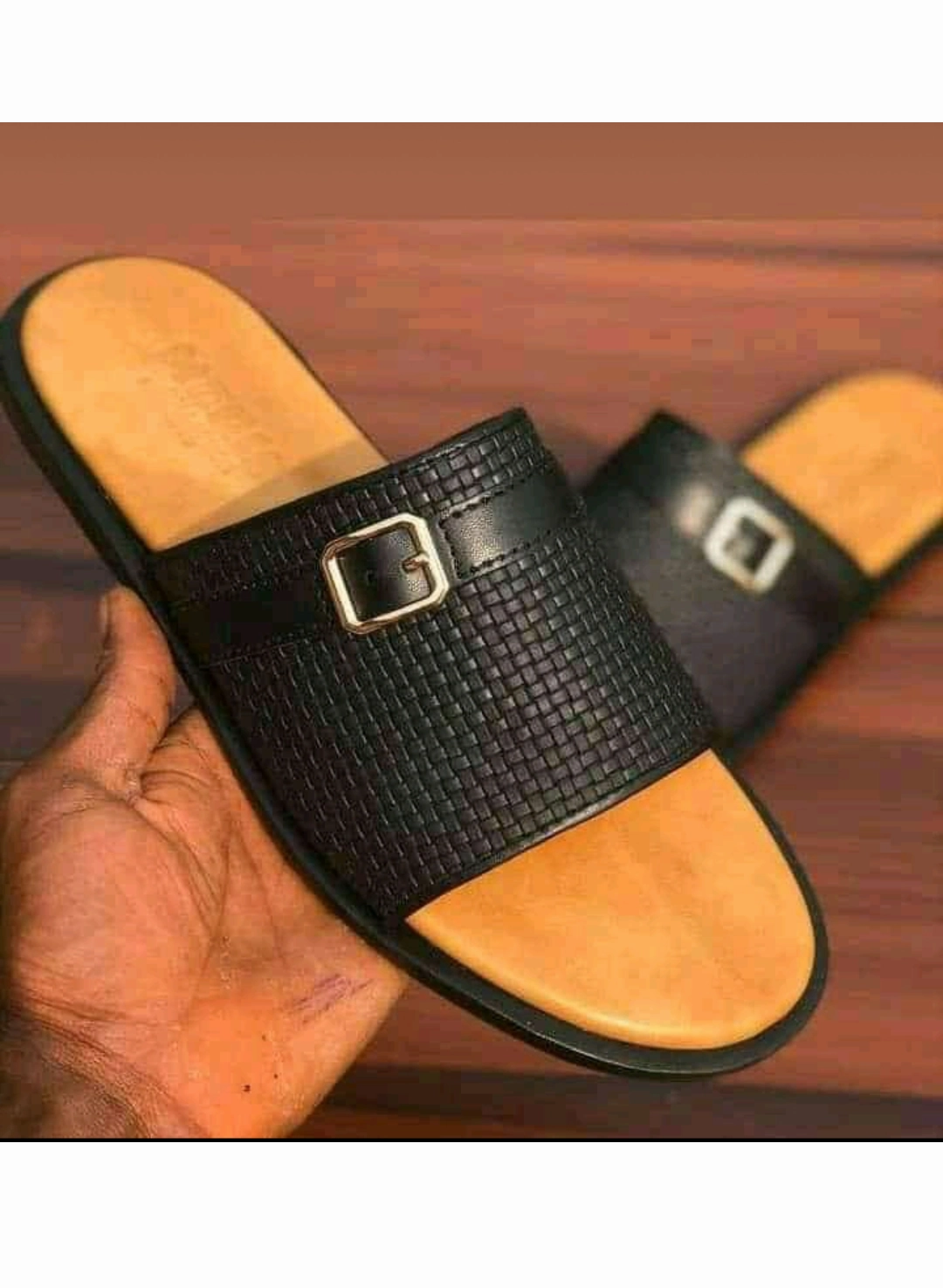 Brunches Slippers Basket Cover Governors Slippers with Side Buckle detail