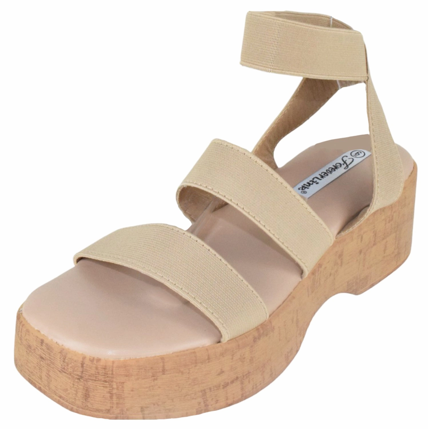 LEXI-23 Taupe Forever Sandals With Strap