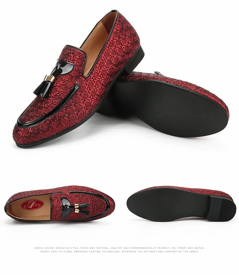 Union Loafers Yelp Braid Leather Casual Shoes Men Loafers Italian Shoes